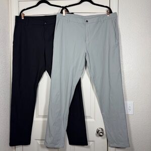 Lululemon Men’s Lot Of 2 ABC Classic Fit Trouser Black/Gray Athletic Golf Sz 38